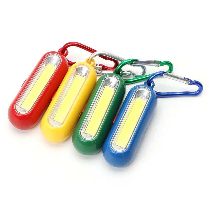 

Portable Mini COB LED Flashlight Keychain Handy Light Lamp Carabiner Camping