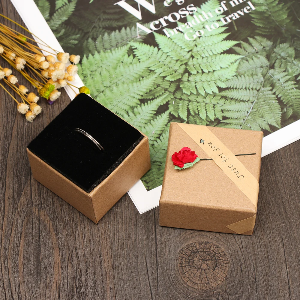 1 шт. небольшая крафт-бумага коробка коричневый картон мыло ручной работы в коробке крафт-бумага подарочная коробка упаковка для ювелирных изделий маленький подарок прекрасный Бо