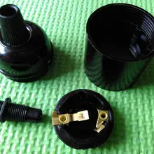 E27 бакелитовый патрон e27 Черный Лампа socket e27 подвесной светильник держатель лампы 50 шт./лот