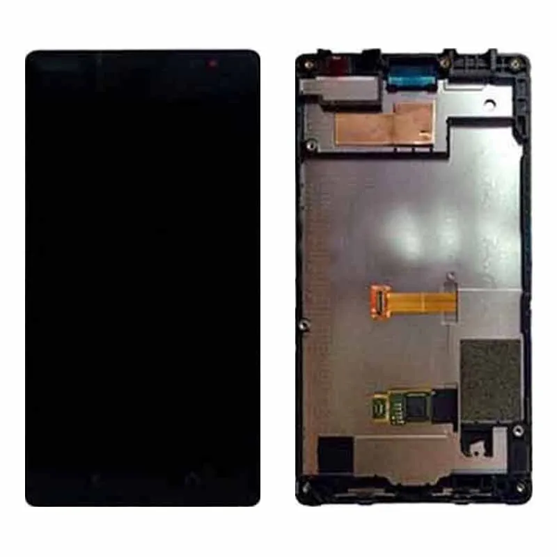 

+Frame Black LCD Display + Touch Screen Digitizer Assembly Replacement For Nokia X2 Dual Sim X2DS RM-1013 Free Shipping