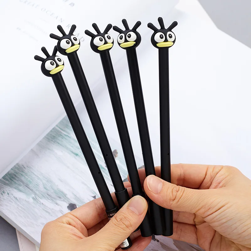 3 шт. Kawaii 3D утка черный ручки Caneta милый мультфильм гелевая ручка для написания подарок Творческий корейский канцелярия Школьные поставки