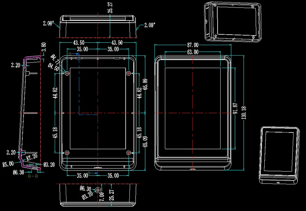plastic electronics enclosure control box instrument enclosure project box RFID door access sensor box (12).jpg