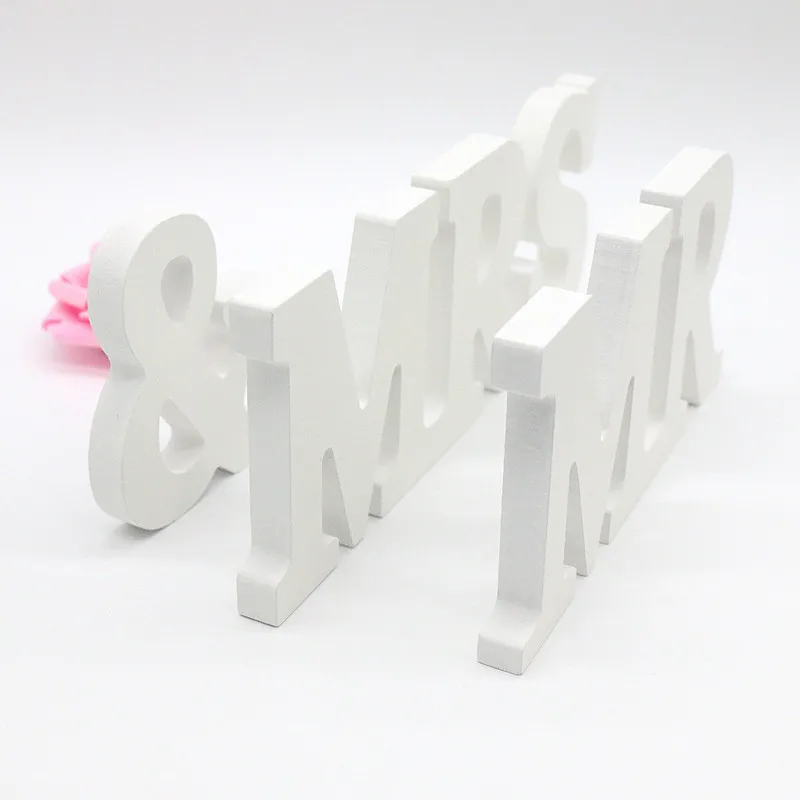 Большой размер) 1 компл. MR& MRS свадебные деревянные буквы украшения знак на стол подарок свадебные принадлежности подарок домашний декор