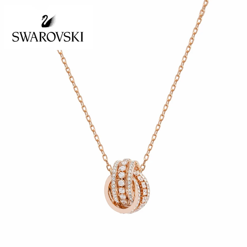

Original Genuine Swarovski circle necklace female pendant clavicle chain womens crystal necklace5409696/5419853
