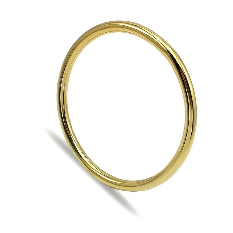 COUYA 2018 Gold Round Smooth Bangle Simple Design Classic Fashion Jewelry 2018 Elegant Women Bracelet Indian Free Shipping - Image 3