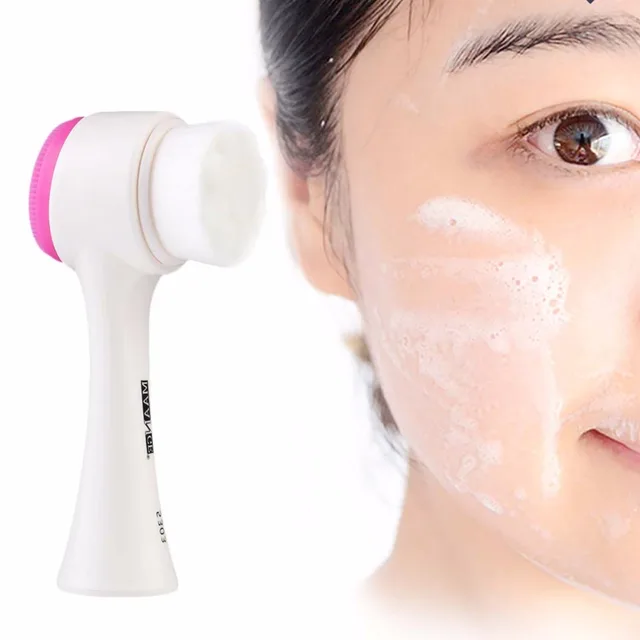 3D Double Side Multifunctional Exfoliator Facial Cleaning Brush Skin