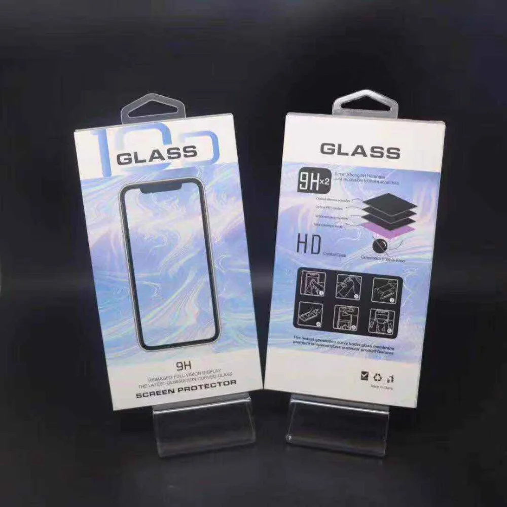 50 шт. крафт-бумага упаковка Розничная коробка с инструментами и клей для iphone X XR XS Max 5S 6s 7 8 Plus закаленное стекло