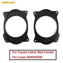 FEELDO 1 пара автомобильных динамиков коврик для Toyota Camry Reiz Corolla 2006-2011 Lexus IS200/IS300 твердый 6*9 до 6," динамик прокладка кольцо Pad