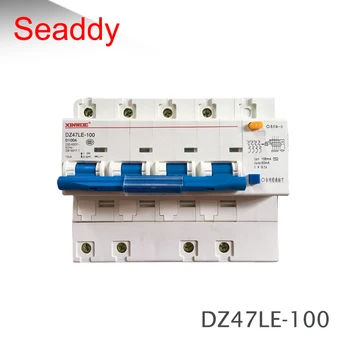 

DZ47LE 4P 100A D type 400V~ 50HZ/60HZ Residual current Circuit breaker with over current and Leakage protection RCBO