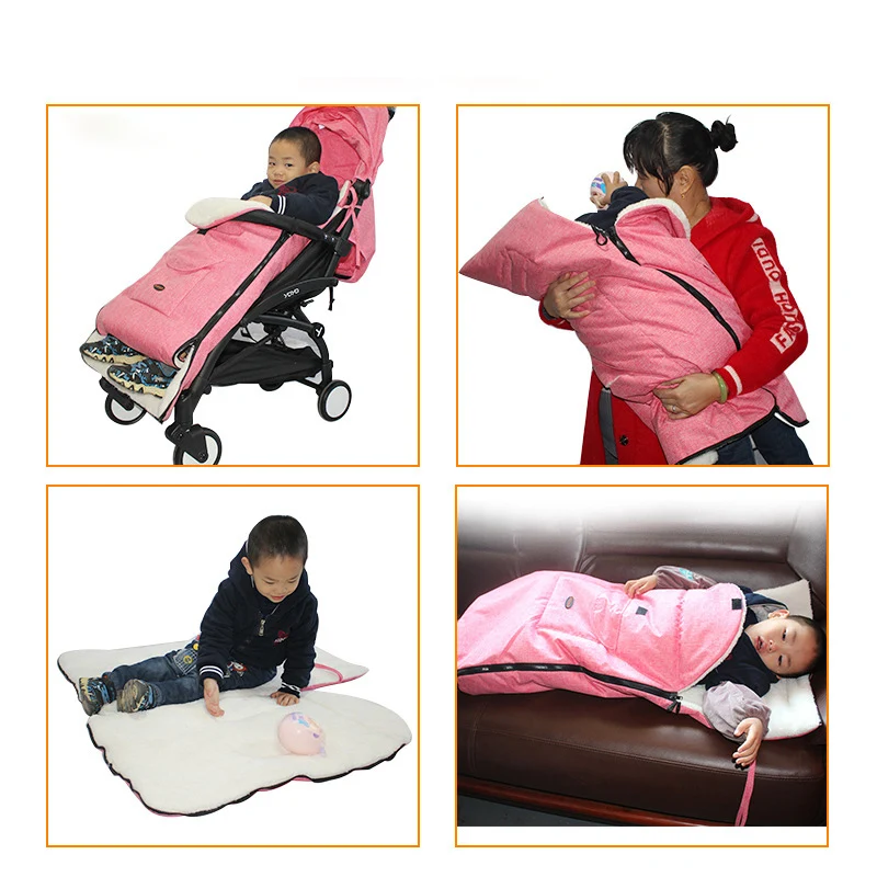 Детский спальный мешок, зимний толстый теплый спальный мешок для новорожденных, детский спальный мешок для малышей, коляска, аксессуар для инвалидной коляски