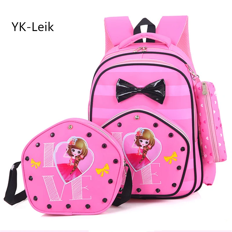 3pcs/set Korean cartoon Kids Lovely Backpacks For Children Teenage