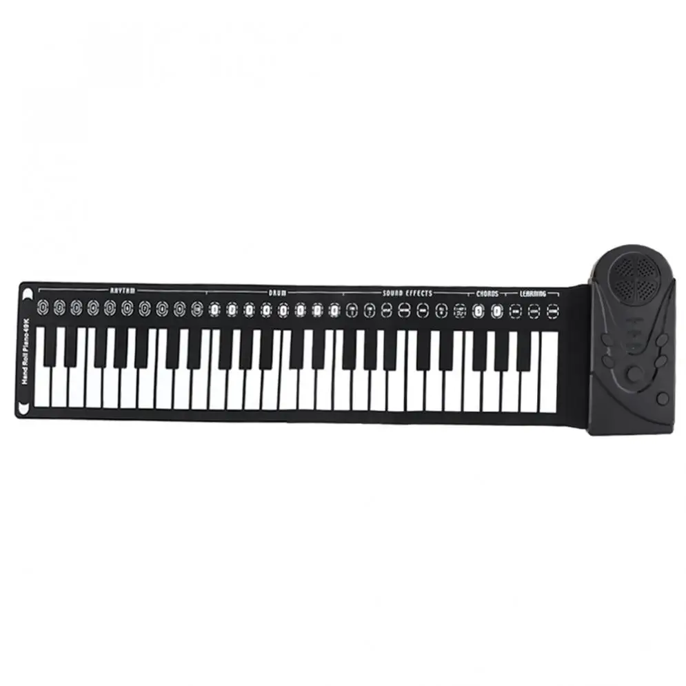  49 Keys Electronic Portable Silicon Flexible Hand Folding Roll Up Piano Built-in Speaker Children T