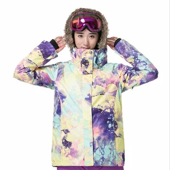 

GSOU SNOW 2019 NEW Women Ski Jacket and Coat Snowboard Jacket Waterproof Windproof Breathable Warmth Outdoor Winter Clothing
