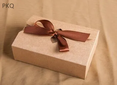 20 шт большая черная/крафт-бумага коробка для шоколада, маленькая Посылка на День святого Валентина Подарочная коробка, коробка для свадебной вечеринки, коробка для конфет с лентой