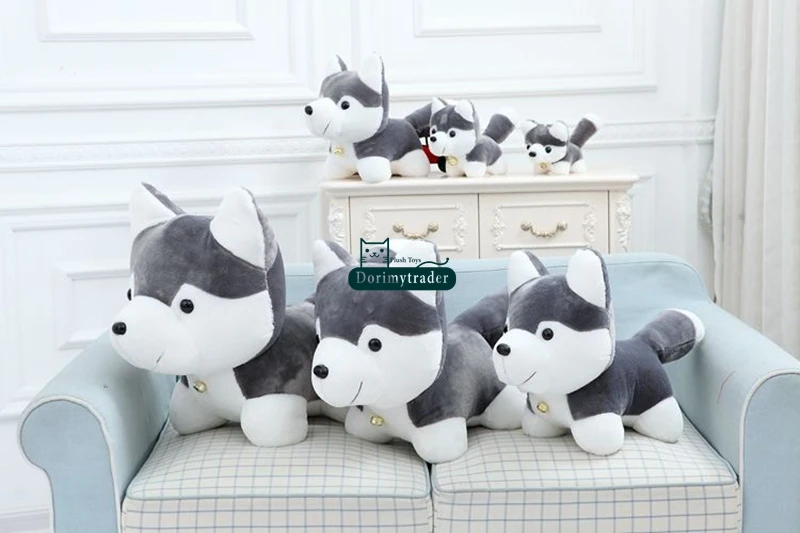 Dorimytrader 90cm Giant Simulated Animal Husky Plush Toy 35'' Large Stuffed Cartoon Dogs Doll Kids Play Toy Baby Present DY61509 (25)