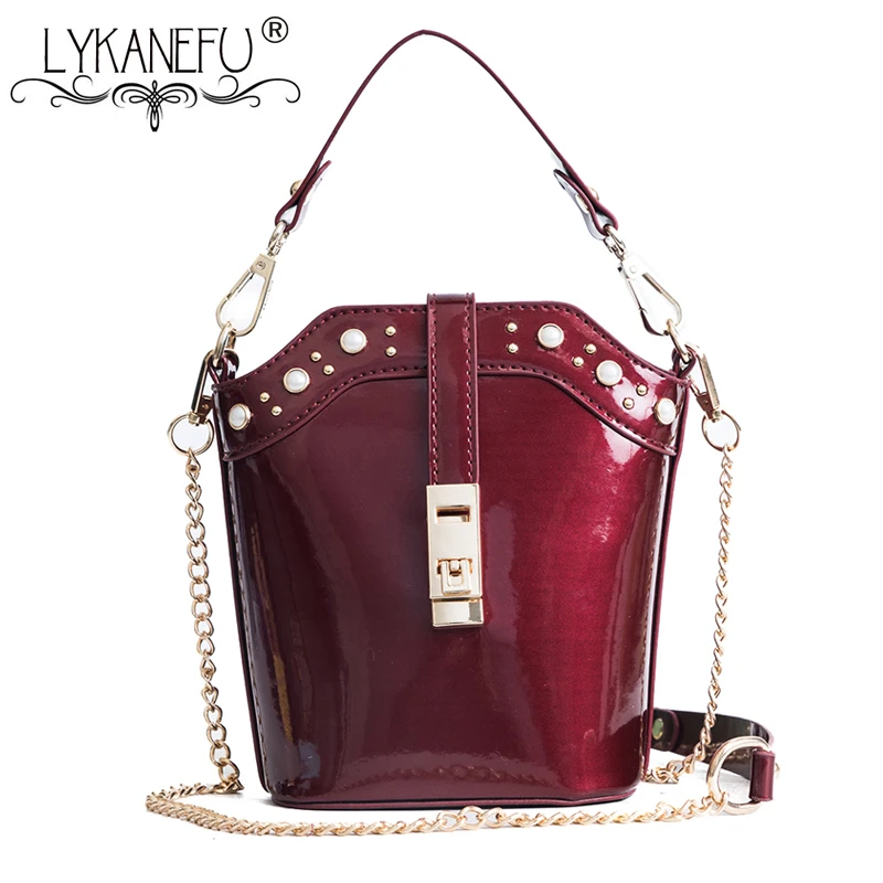 

LYKANEFU Candy Color Women Bag for Summer Ladies Designer Handbags Women Messenger Bags Patent Leather Female Tote Purse Small