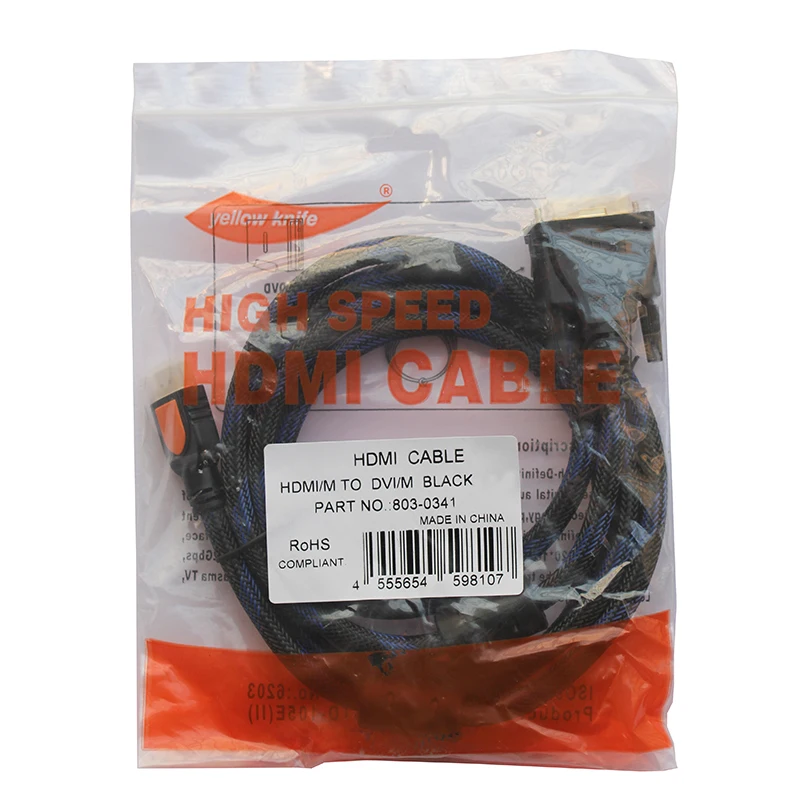 HDMI к DVI-D 24+ 1 pin кабель адаптера 720p hdmi к DVI malefor lcd DVD HDTV xbox PS3