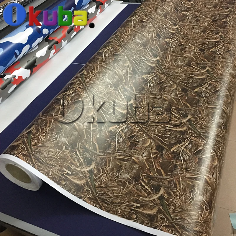 

Tallgrass Duck Wrap Vinyl Adhesive Car Wrapping Camouflage Sticker Film Truck Decal Film Vehicle Camo Graphics Sheet 152x30m