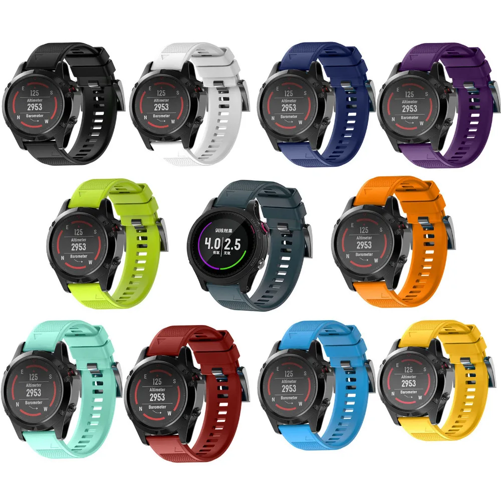 Замена силиконовый ремешок запястье для Garmin Fenix5 Fenix 5 Garmin Forerunner 935 gps часы Quick Release ремешки