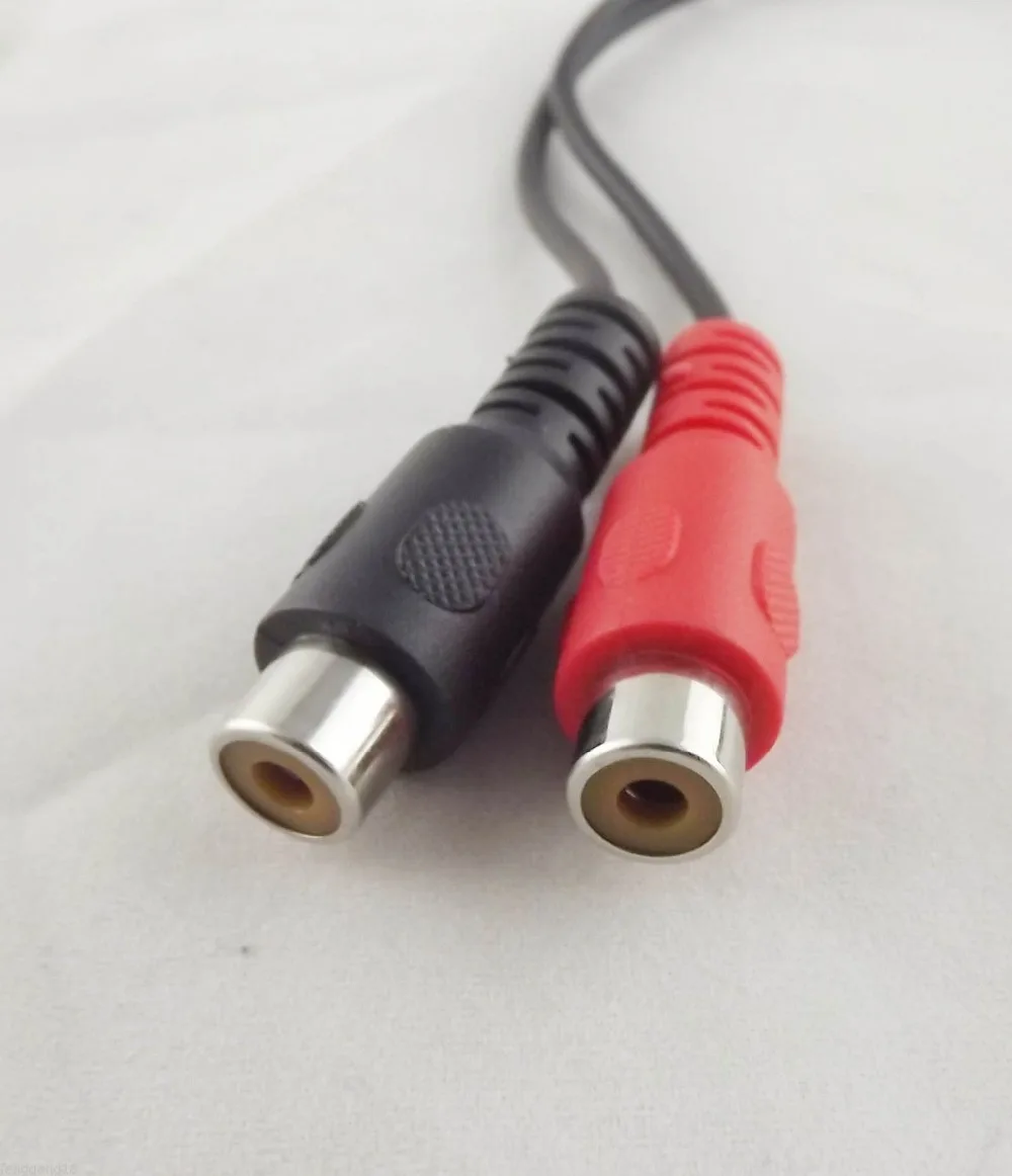 1 шт. 6 35 мм 1/4 &quotПапа стерео 2 Двойной RCA Phono Женский сплиттер аудио адаптер кабель 20