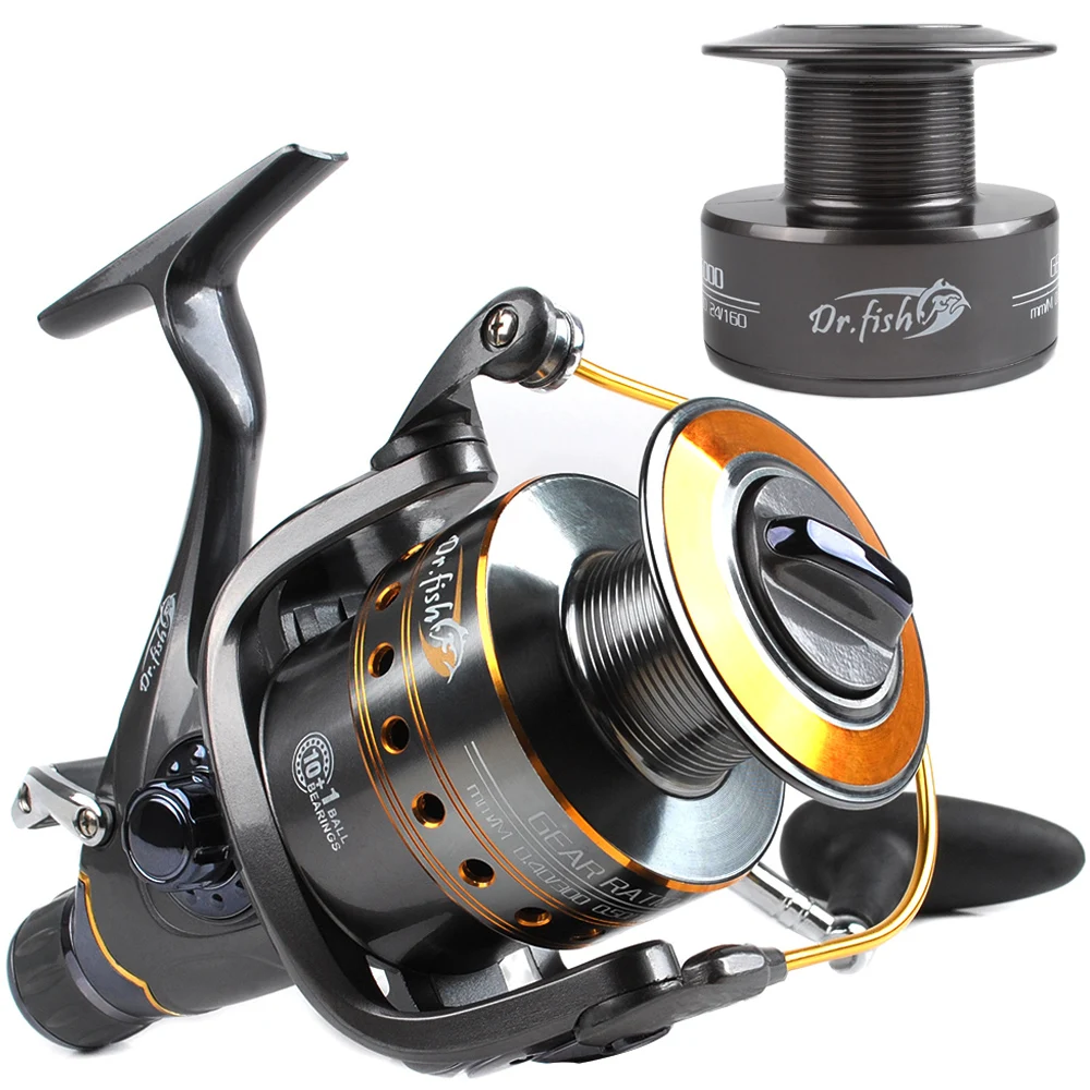 DR.FISH Baitfeeder Spinning Reel Carbon Fiber Drag 15kg Extra Spool 2