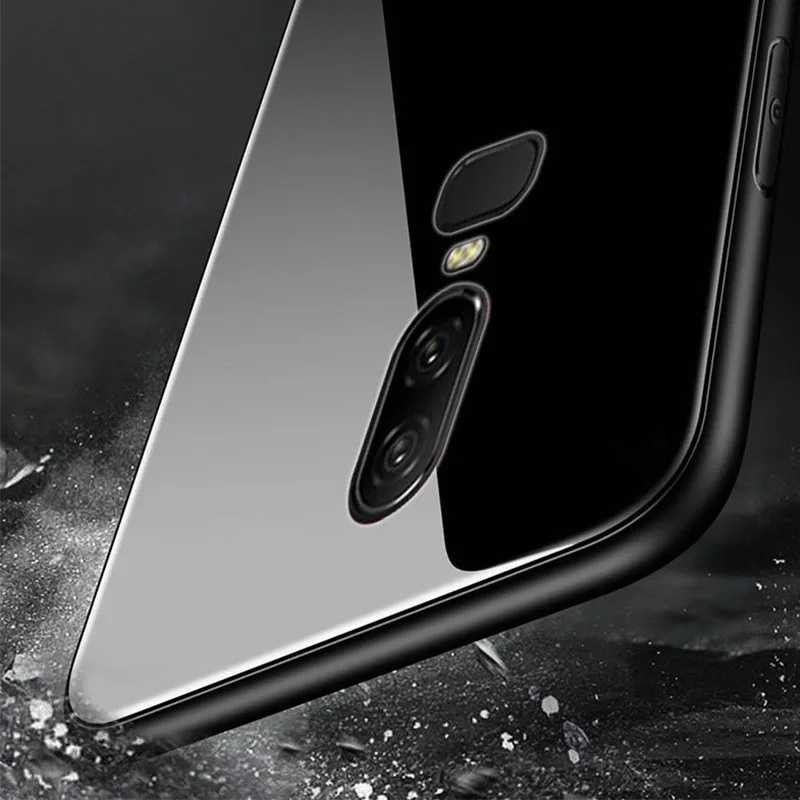 SemgCeKen стеклянный зеркальный чехол для oneplus 5 t 6t 7 pro 7pro one plus силиконовый Жесткий из
