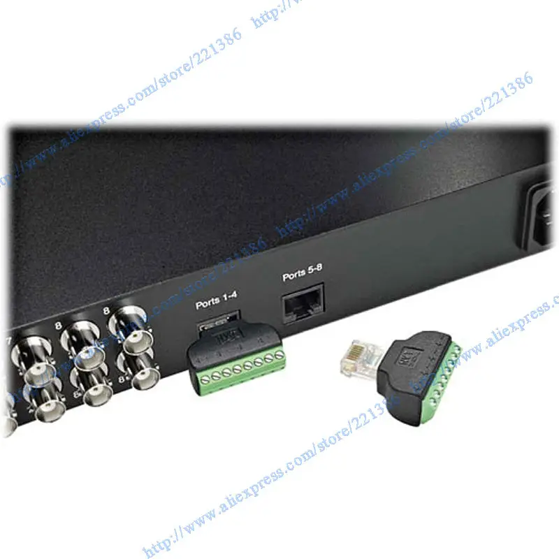Разветвитель RJ45 со штекером на штекер 8 контактный разъем для видеорегистратора