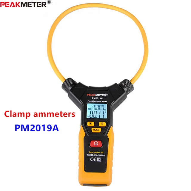 

LCD Multimeter Digital Flexible Clamp Meter AC Current tongs diagnostic-tool pinza amperometric PEAKMETER PM2019A