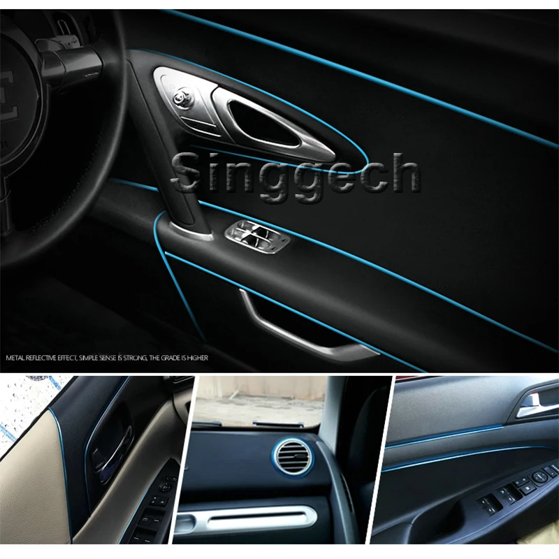 Автомобильная хромированная полоса внутреннего цвета для Volkswagen VW Polo Passat B5 B6 CC Golf 4
