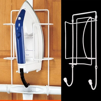 

Shelf Wire Bracket Laundry Ironing Board Wall Mounted Rest Organizer Iron Holder Storage Rack Universal White Space Saving