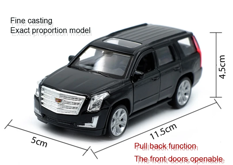 WELLY 1:36 Escalade SUV литая под давлением модель автомобиля игрушка с оттягиванием для детей подарки коллекция игрушек