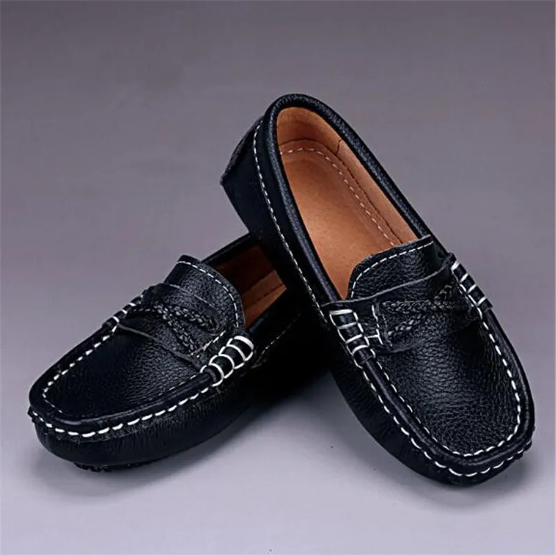 boys black loafers