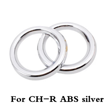 For Toyota C-HR CHR 2016 2017 2018 2019 2020 Car Front Fog Light Frame Trim Light Eyebrow Front Head Fog Light Lamp Cover For CHR ABS silver