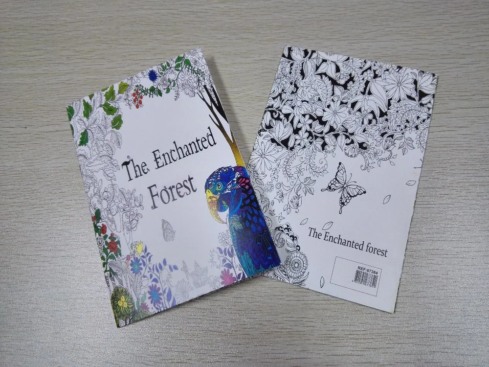 

English Edition The Enchanted Forest Coloring Book 16 Pages Secret Garden Styles For Adult Relieve Stress Painting Drawing Books