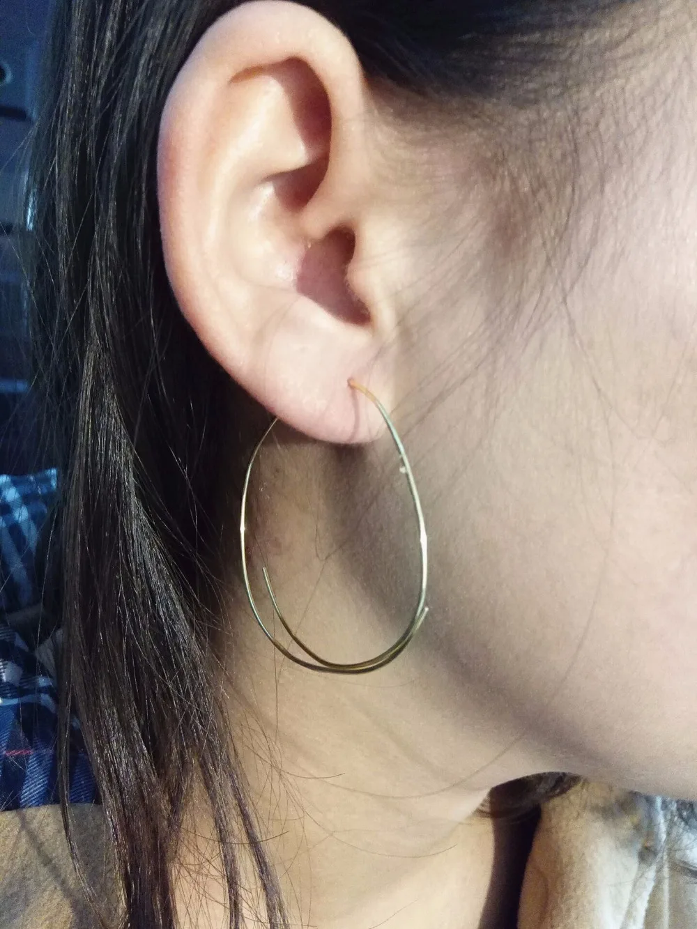 

PINJEAS large thin threader Earrings handmade Hoop wire wrap Hook filled Delicate unique circle Bohemia oorbellen jewelry