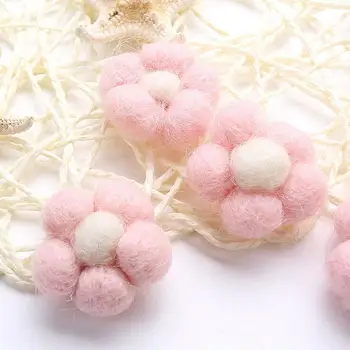 

Let's make Wool Ball Flower 10pcs Felt Ball Hand DIY Earring Ring Brooch Baby Hair Circle Children's Shower Gift Home Decor