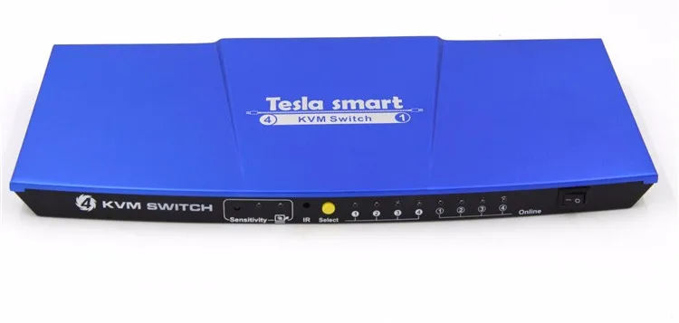 Tesla smart KVM Switch 4 порта USB2.0 KVM HDMI коммутатор Поддержка 3840*2160/4K* 2K IR дополнительный USB 2,0 Unix/Windows/Debian/Ubuntu/Fedora