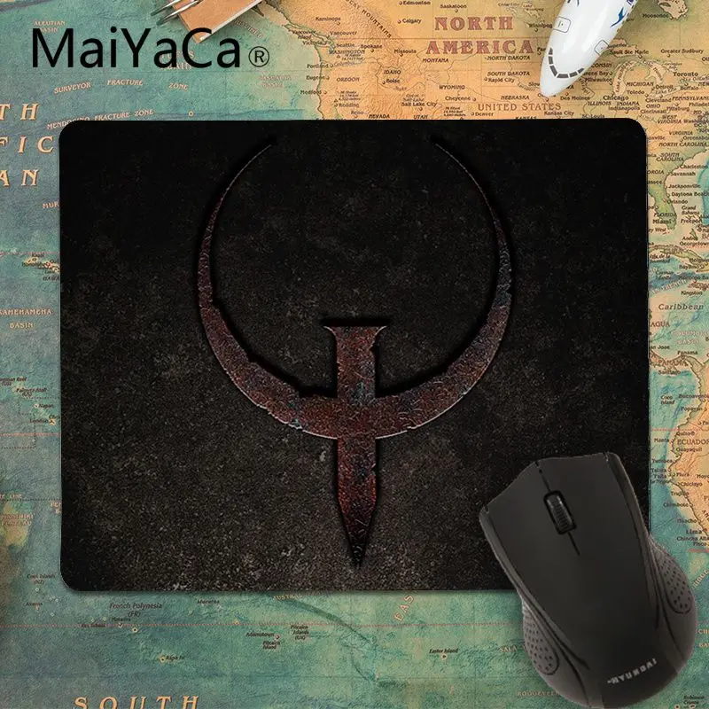 MaiYaCa крутые новые Quake чемпионы индивидуальные коврики для мыши компьютерный Аниме Коврик для мыши и ноутбука резиновый ПК компьютерный игровой коврик для мыши - Цвет: No Lock Edge18x22cm