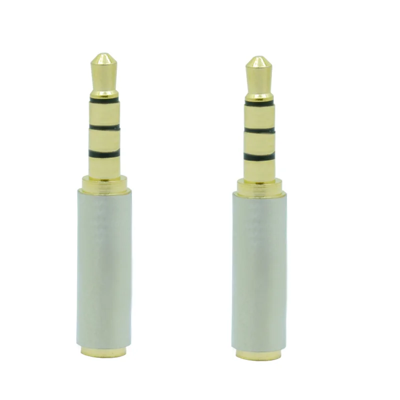 100pcs 6 5mm 1 4 Male plug to 3 5mm 1 8 Female Jack Stereo Headphone Audio Adapter Electrogilding Copper for Electronic Organ
