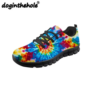 

doginthehole Female Running Shoes Mixed Color Sunflower Pattern Sport Women Sneakers Flats Mesh Outdoor Zapatillas Deporte Mujer
