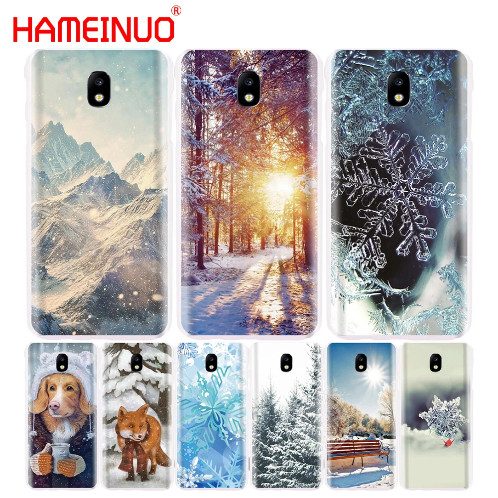 HAMEINUO Зимний снег Снежинка чехол для телефона Samsung Galaxy J3 J5 J7 2017 J527 J727 J327 Prime J330 J530 J730 |