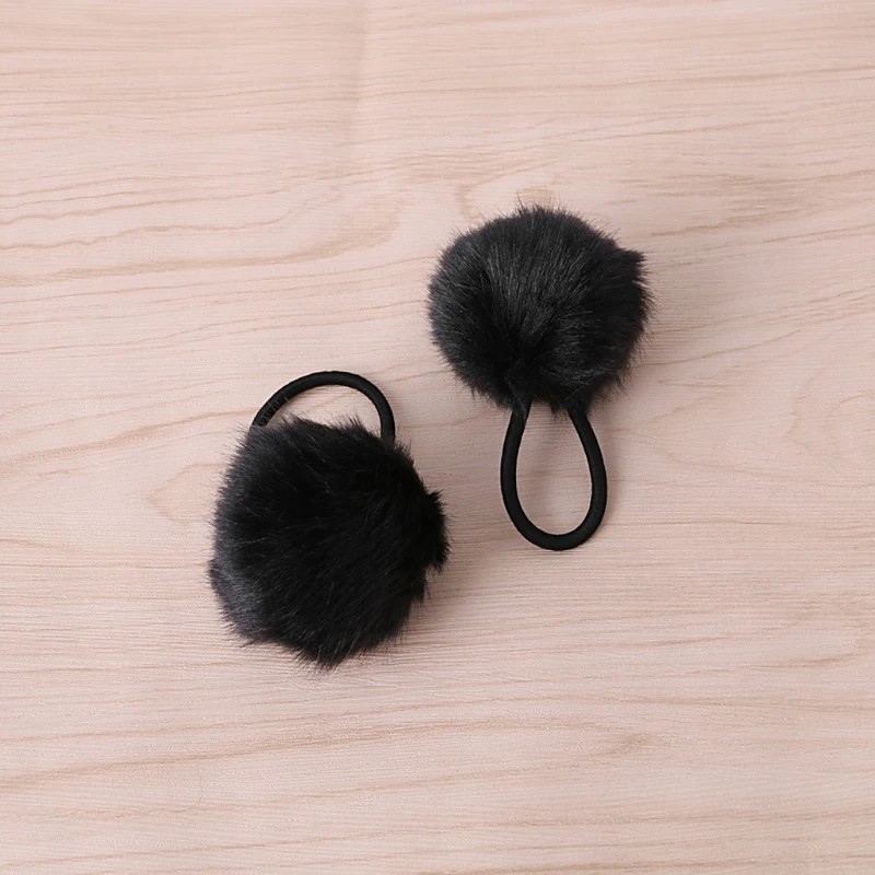 Искусственная помпон из меха кролика мяч кольцо-повязка для волос эластичная резинка для волос держатель волос Новый