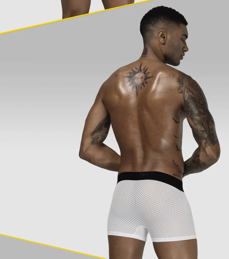 ORLVS Brand boxer men underwear gay boxer shorts ropa interior hombre cueca tanga calzoncillo hombre boxer para hombre mesh