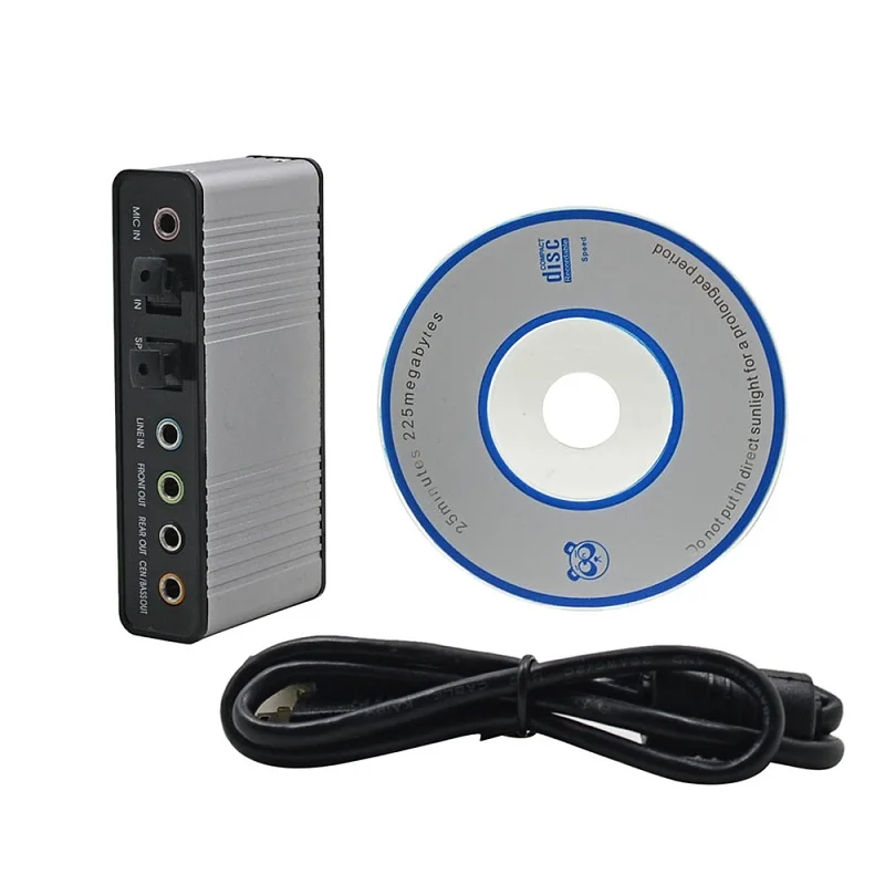 TISHRIC USB внешняя звуковая карта 5,1 3D аудио адаптер USB до 3,5 мм Интерфейс микрофон наушники для MAC компьютер профессиональный - Цвет: New version
