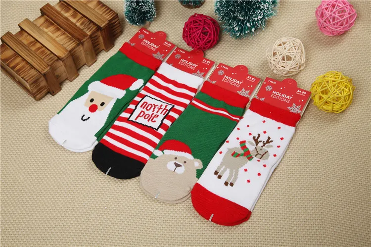 Г., популярные модные хлопковые носки для новорожденных мальчиков и девочек Рождественские мягкие носки унисекс с рисунком для малышей Рождественский подарок