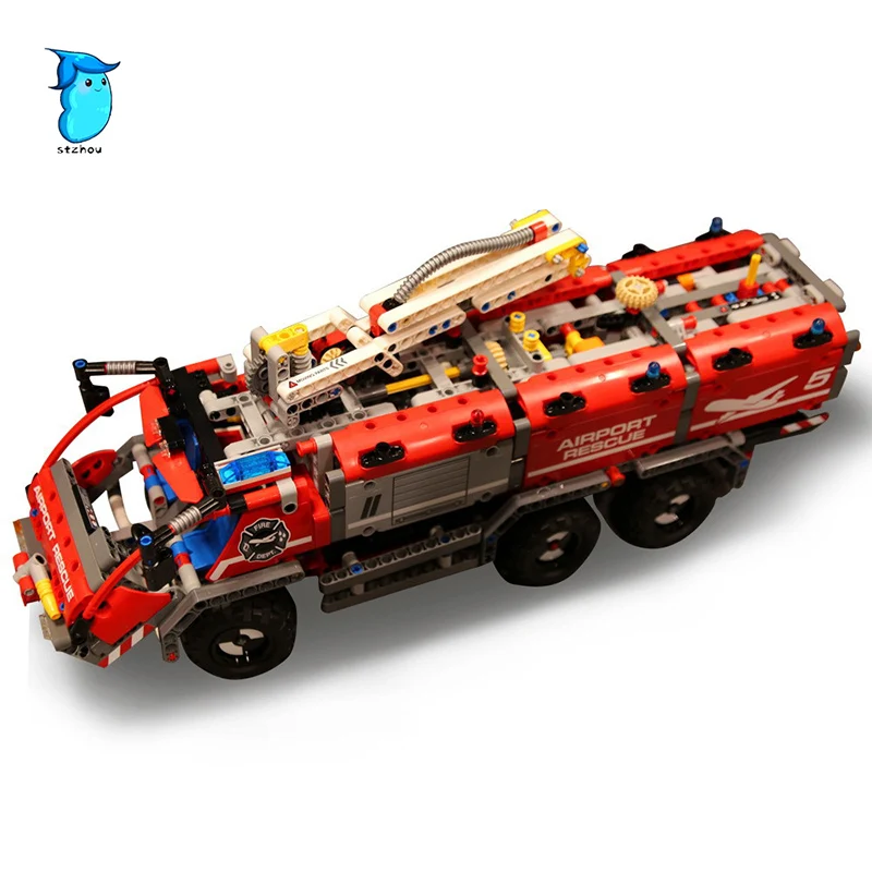 

StZhou 1180pcs Lepin City Mechanical Fire Accident the Rescue Vehicle Building Blocks Bricks Children Birthday Toys Technic