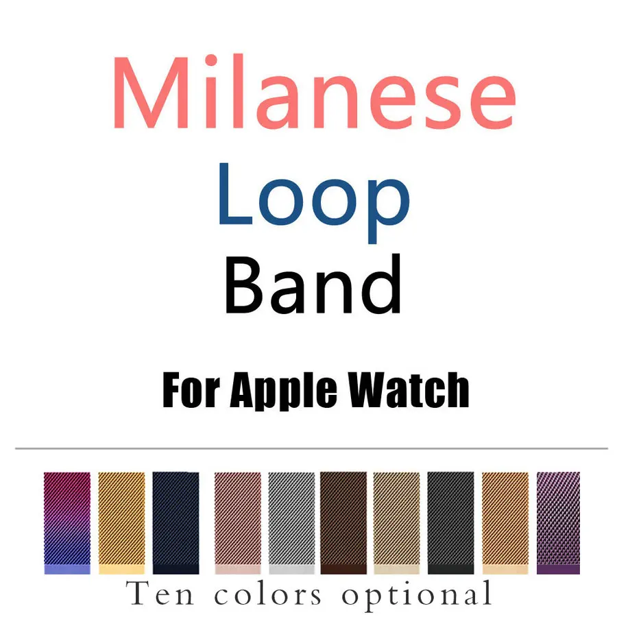 

Men's Watch Women's Watches Bracelet Milanese Loop Band For Apple Watch Strap 1/2/3 38mm 42mm Female Stainless Steel Strap
