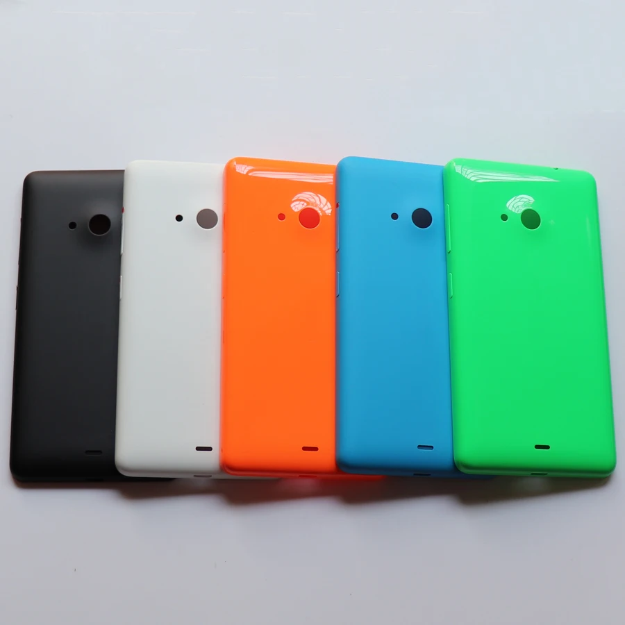 

New Original Back Cover Housing For Microsoft Lumia N535 535 Battery Door Back Shell Case With Power Volume Button+ logo
