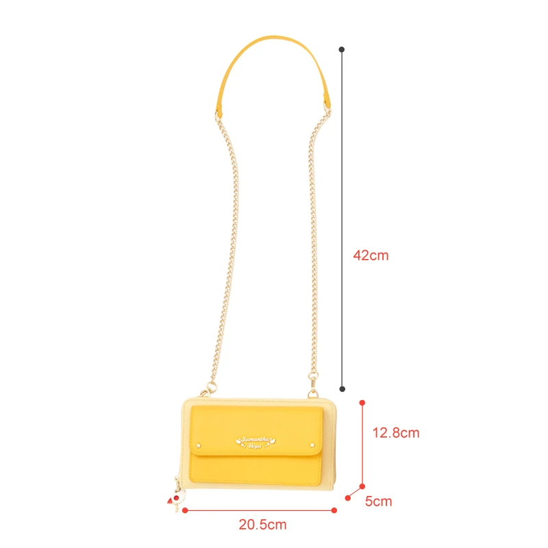 Карта Captor Cardcaptor Сакура цепь сумка через плечо милый аниме клатч женская длинный кошелек на молнии