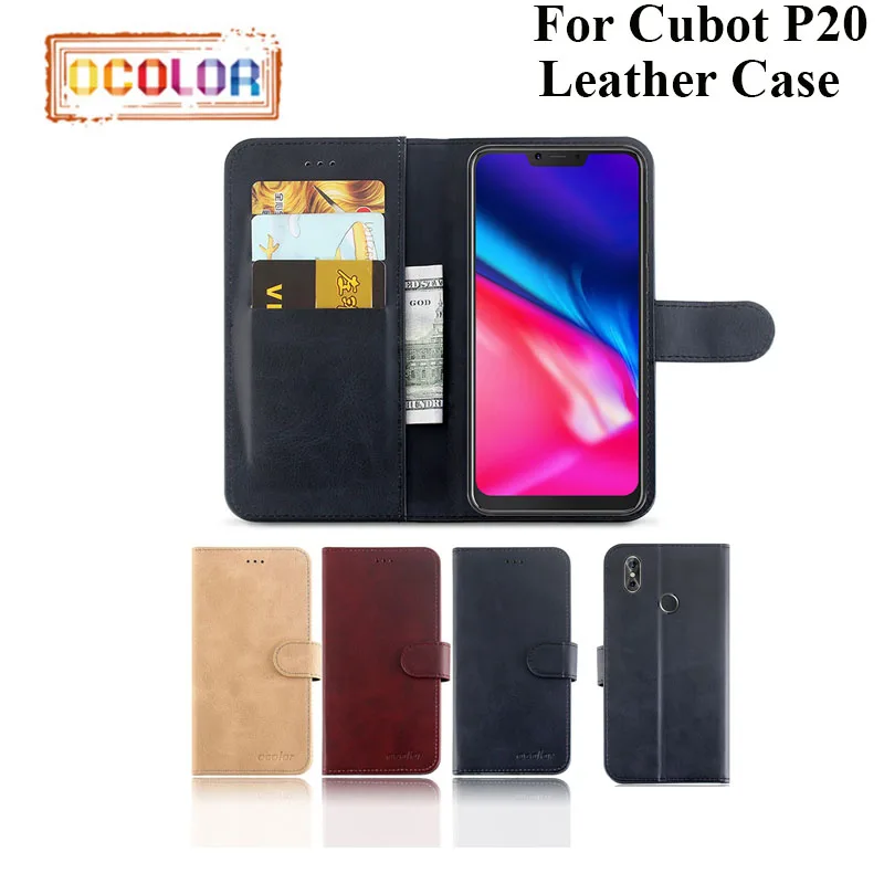 ocolor For Cubot P20 Filp PU Business Leather Case Cover Credit Card Holder Wallet Bag 6.18 inch Phone Coque | Мобильные телефоны и